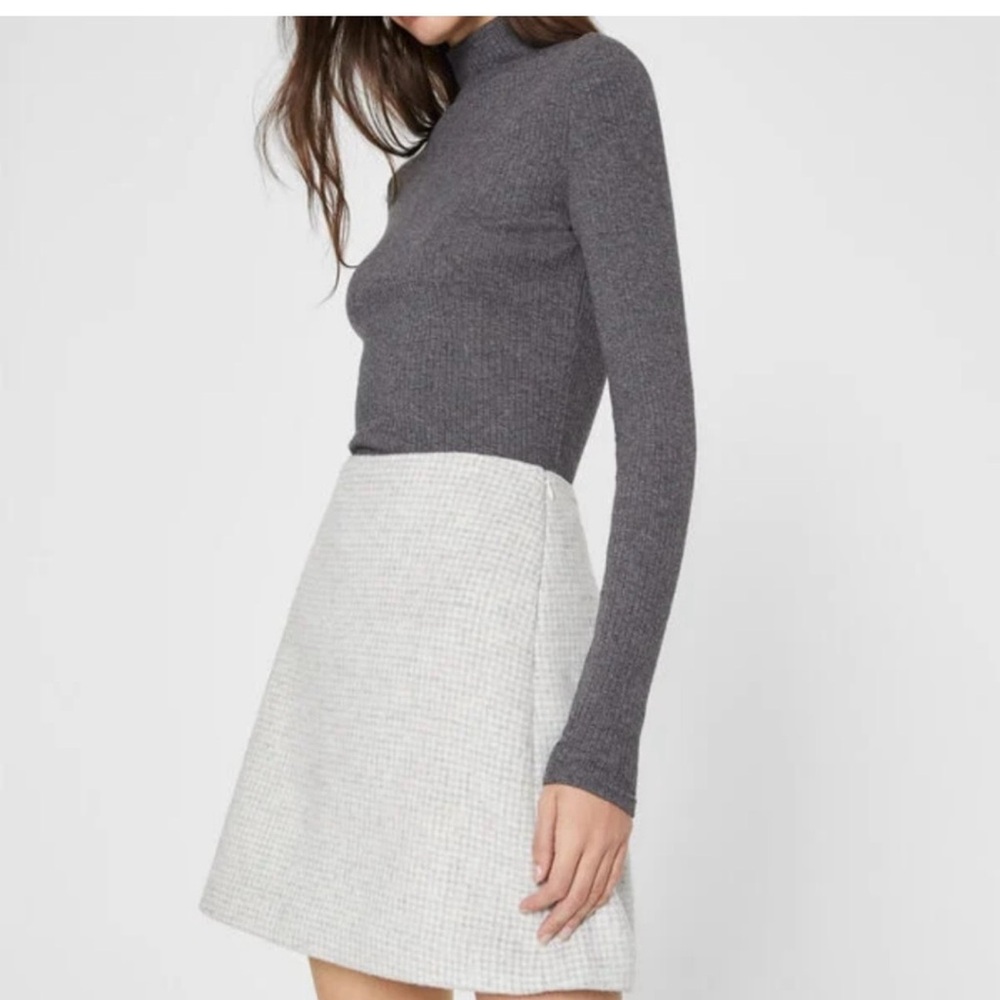 Club Monaco Gray and Cream Women's Skirt